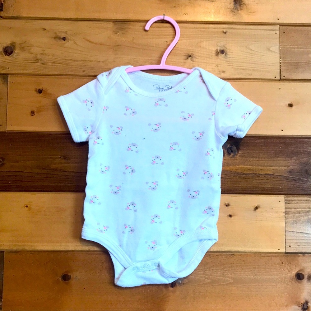 🌸5/$10 🌸Baby girl teddy bear romper  0-3M🌸